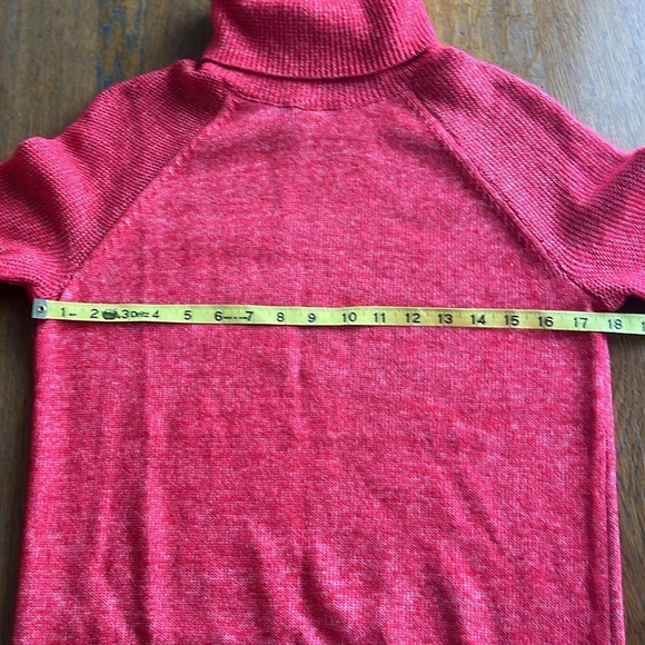 LOFT Red Turtleneck Sweater with Long Dolman Sleeves and Relaxed Fit Size M - Picture 8 of 12
